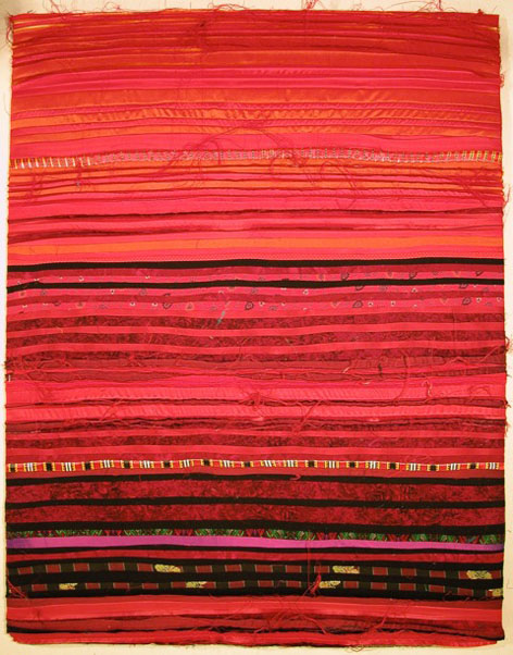 Red-orange silk synthetic panel 950x1300